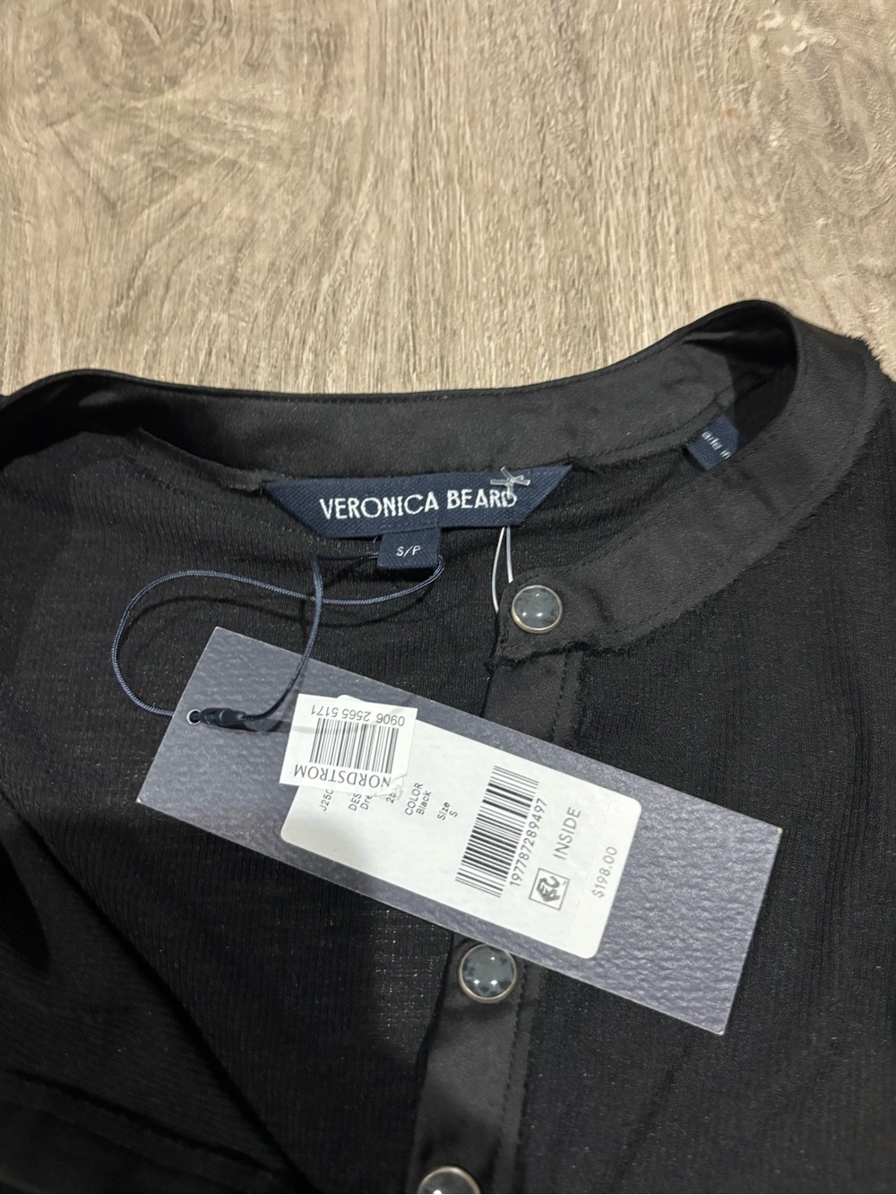 Veronica Beard Drexler Top Black Size Small NEW - Picture 4 of 4